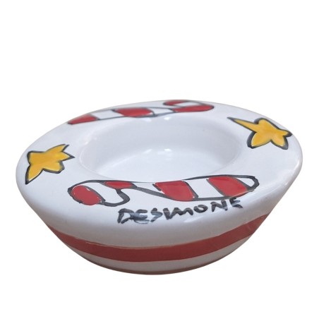 Handmade Round tealight candle holder Christmas Ceramiche De Simone Handmade Round tealight candle holder Christmas Ceramiche De Simone